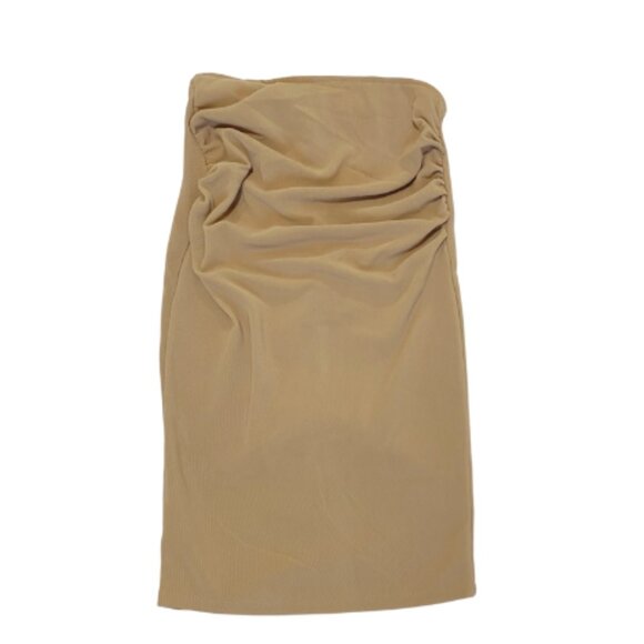 Tan Beige Women's BodyCon Night-Out Top and Skirt Dress Set Size Medium - Picture 3 of 4